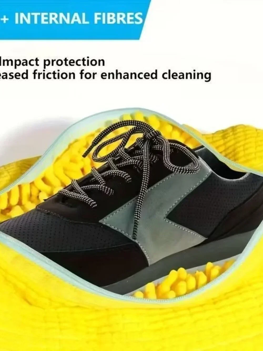 Chenille Washing Machine Shoe Bag Reusable Protective Sneaker Cleaner Yellow
